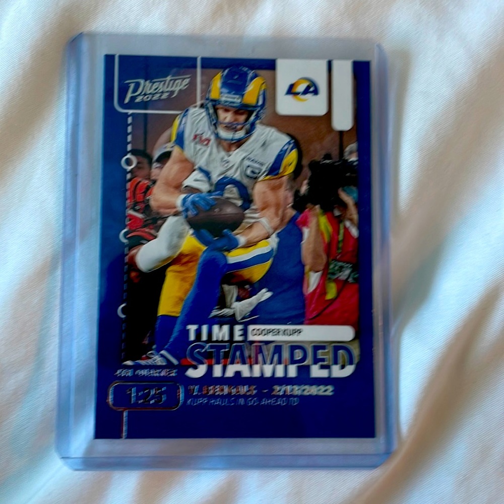 Cooper Kupp time stamped card